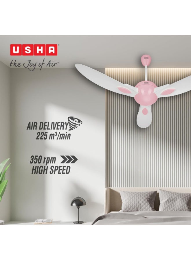 أوشا USHA New Bloom Series (Inspired by Plumeria) BLDC Ceiling Fan with Bi-Directional Feature | Sleep/Boost/Timer Modes | RF Remote | Whisper-Quiet | Dust-Resistant (white & Light Pink) - Image 5